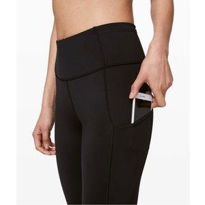 Lululemon Fast and Free High-Rise Crop Black Leggings